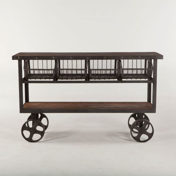 Picture of URBAN INDUSTRIAL SOLID WOOD CART TABLE
