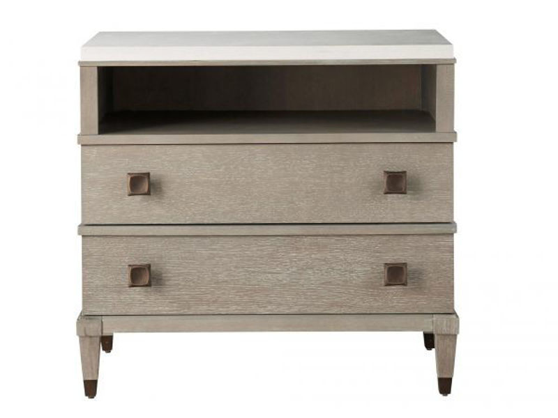 Picture of PLAYLIST STONE TOP TWO DRAWER NIGHTSTAND