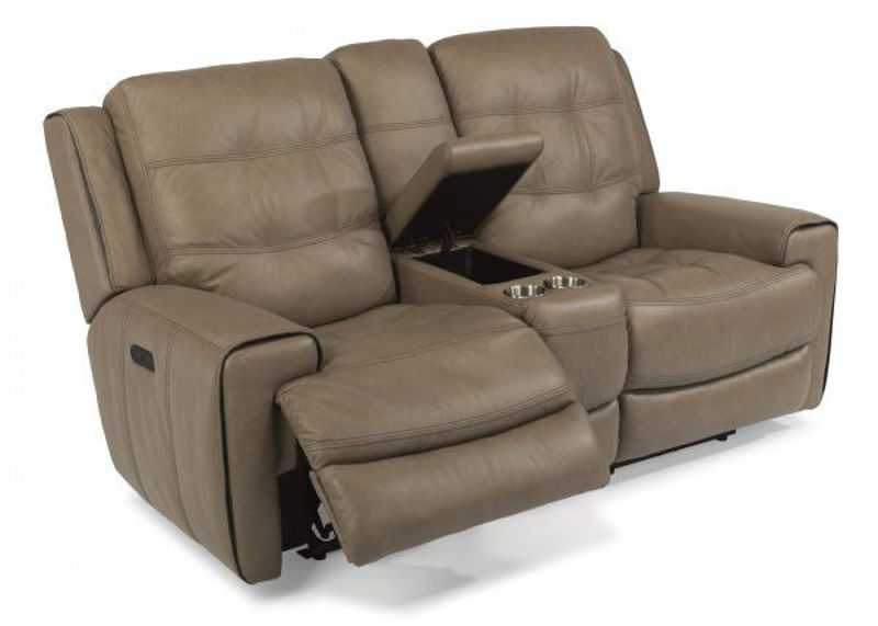 Picture of WICKLOW LEATHER POWER RECLINING LOVSEAT