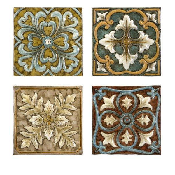 Picture of CASA MEDALLION TILES SET OF 4