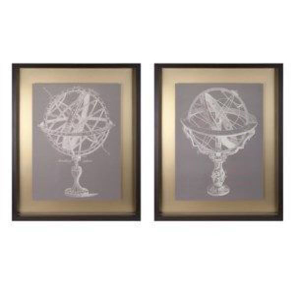 Picture of ARMILLARY FRAMED WALL - AST 2