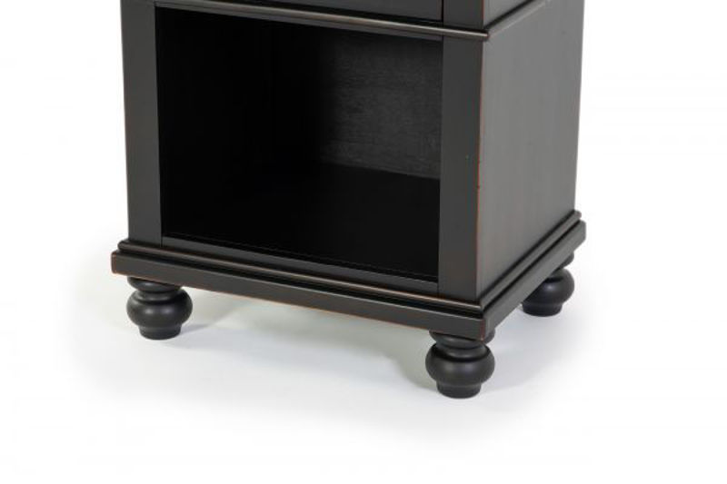 Picture of OXFORD BLACK 1 DRAWER NIGHTSTAND