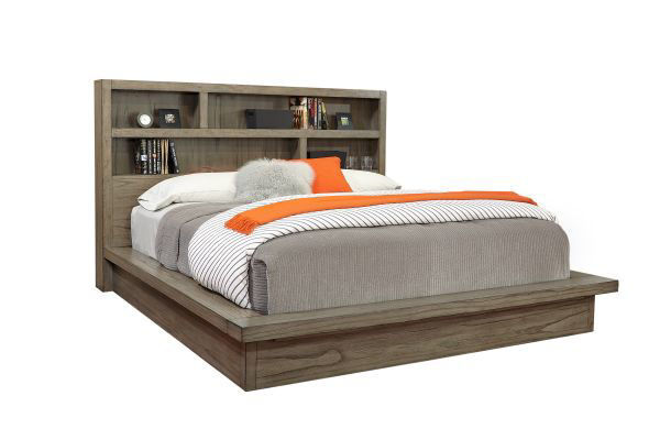 Modern Loft King Platform Bed, King Platform Bed Frame With Headboard