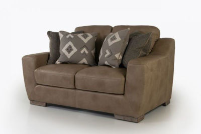 Picture of LUXE LINEN ALL LEATHER LOVESEAT