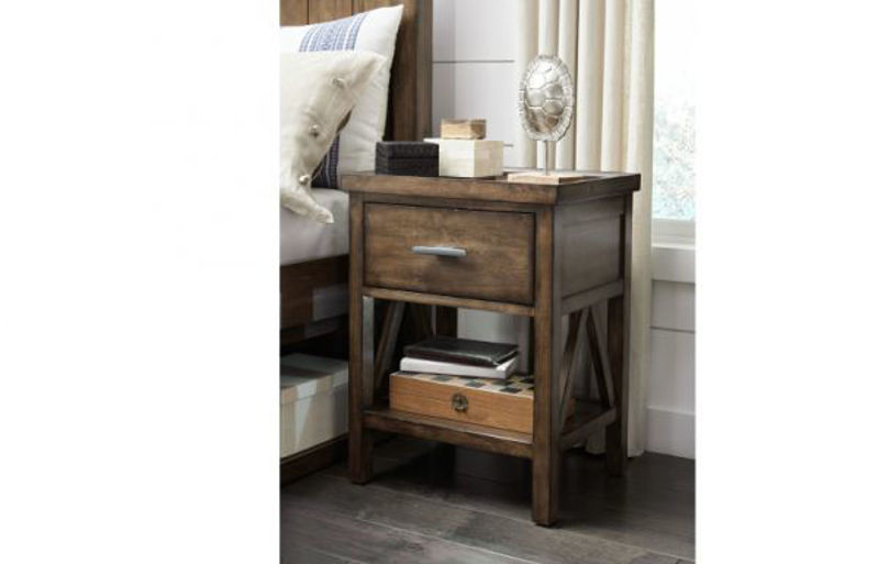 Picture of LAKE HOUSE BROWN OPEN NIGHTSTAND