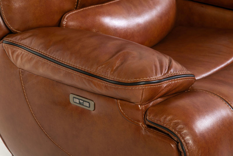 Picture of STAMPEDE CHESTNUT LEATHER POWER RECLINING LOVESEAT