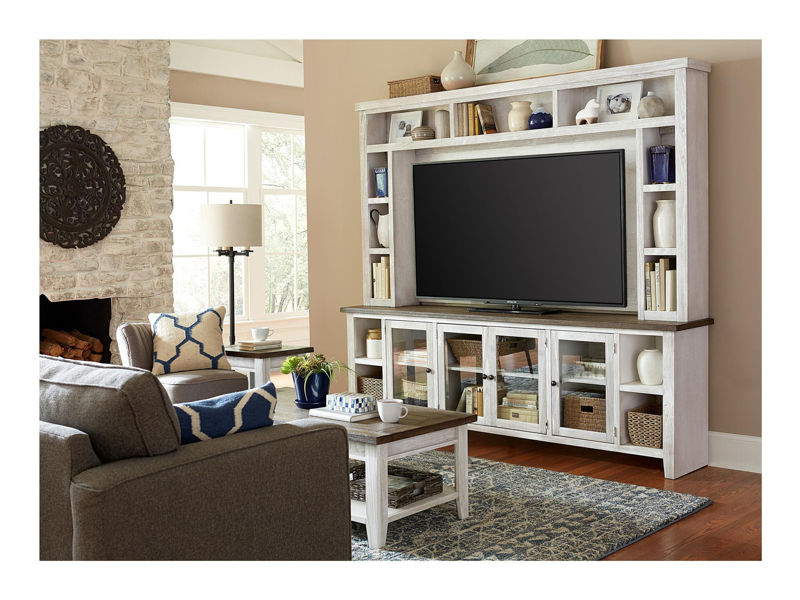 Picture of EASTPORT 97" DRIFTED WHITE TV CONSOLE