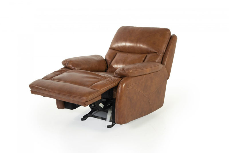 Picture of COFFEE ALL LEATHER POWER GLIDING RECLINER