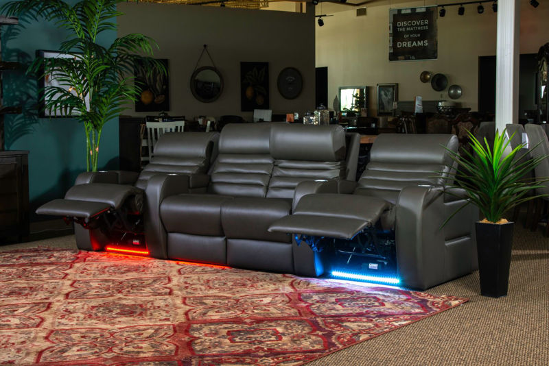 Picture of CATALINA LEATHER POWER RECLINING THEATER SEATS