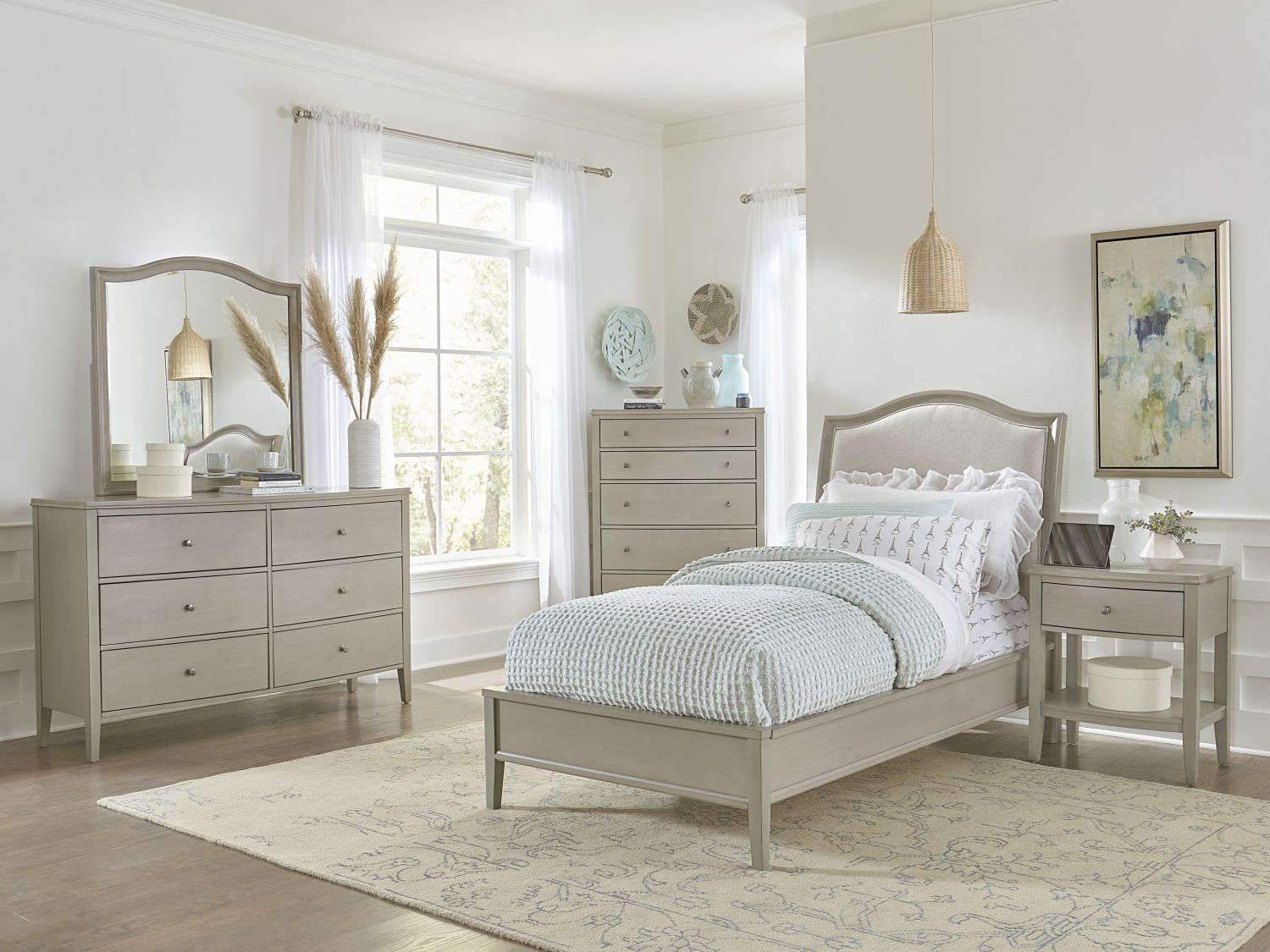 Charlotte Twin Upholstered Bedroom Set By Aspen Home Furniture Texas Furniture Hut