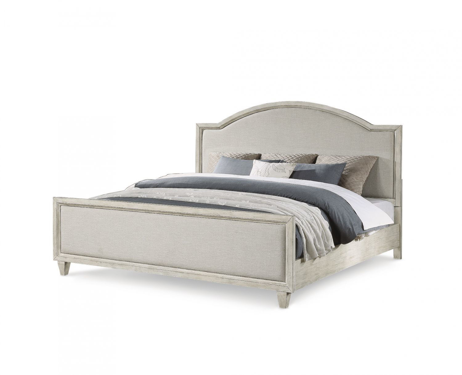 Newport Upholstered Queen Bed By, Queen Gray Tufted Headboard And Footboard