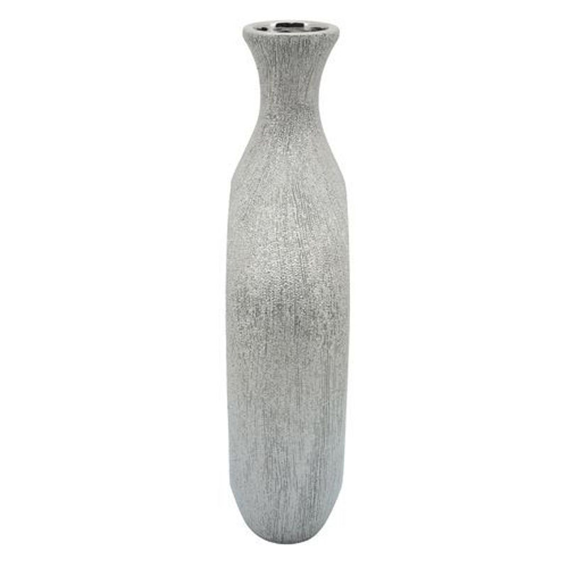 Picture of SILVER BEADED OVAL VASE