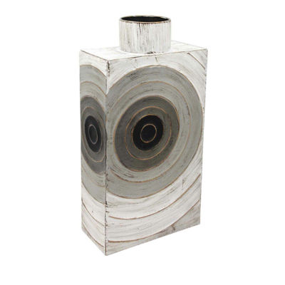 Picture of GRAY METAL BOX VASE