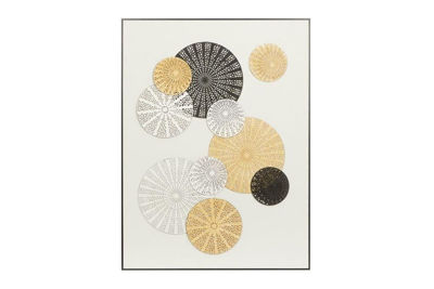 Picture of GOLD COTTON FRAMED WALL ART