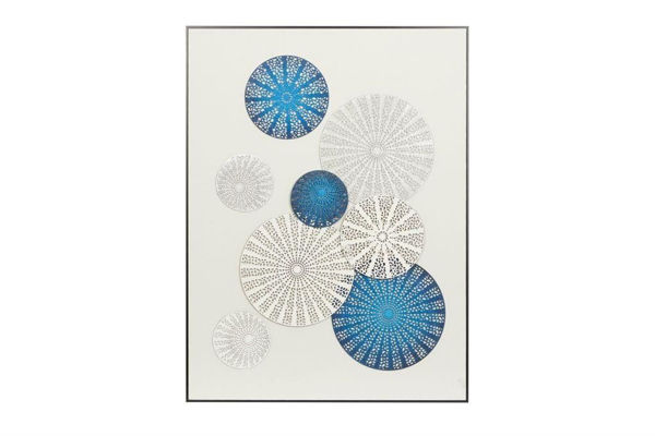 Picture of BLUE COTTON FRAMED WALL ART