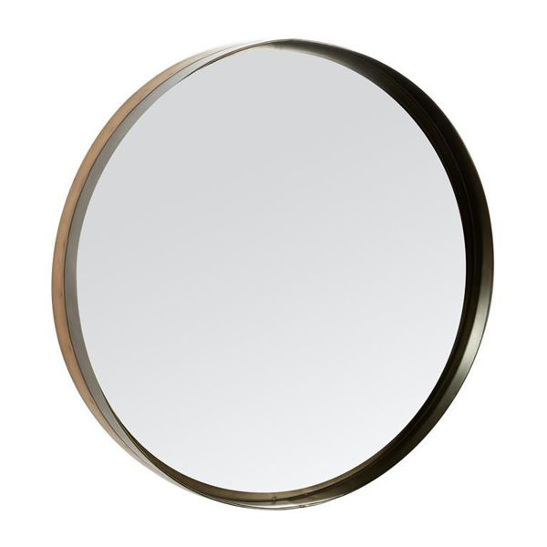 Picture of BROWN METAL WALL MIRROR