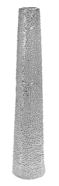 Picture of TALL SILVER CERAMIC GLAM VASE
