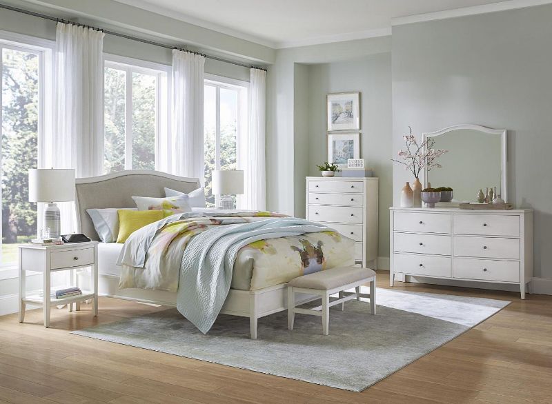 Picture of CHARLOTTE FULL WHITE UPHOLSTERED BED