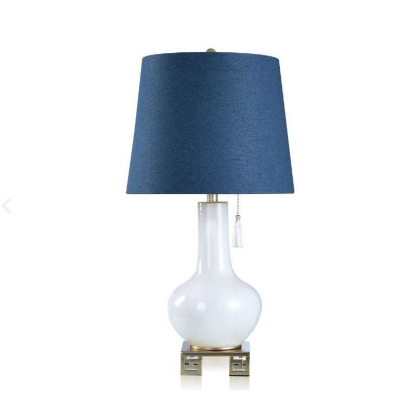 Picture of DANN FOLEY WHITE GLASS LAMP