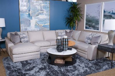 Picture of MAESTRO MOONBEAM LEATHER LAF SECTIONAL