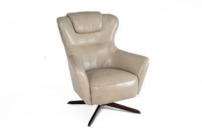 Picture of STALLION PEBBLE ALL LEATHER SWIVEL CHAIR