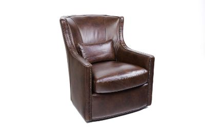 Picture of ST. JAMES OLD ENGLISH ALL LEATHER SWIVEL CHAIR