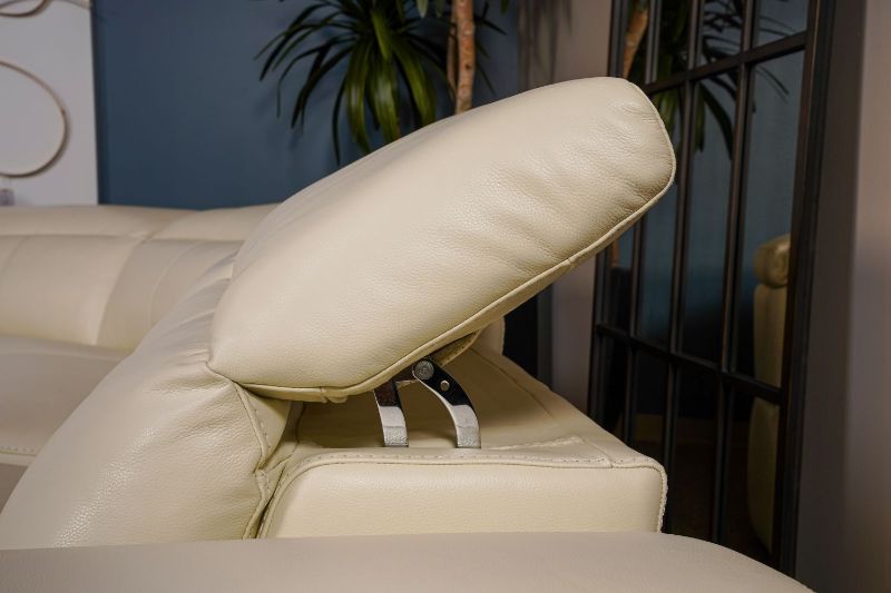 Picture of CAESAR CREAM LEATHER POWER RECLINING SECTIONAL