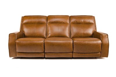 Picture of OLD SADDLE TAN ALL LEATHER POWER RECLINING SOFA