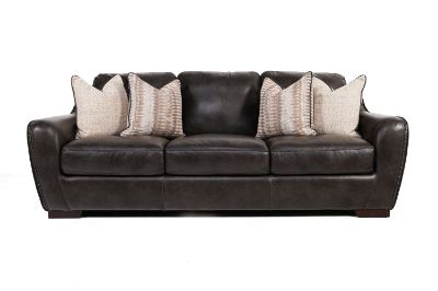 Picture of LUXE COAL ALL LEATHER SOFA