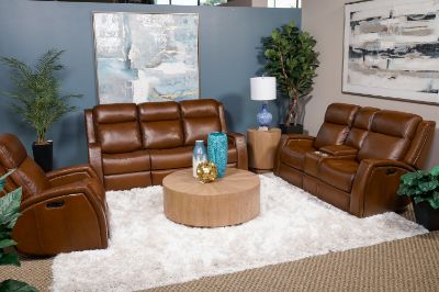 Picture of MUSTANG ALL LEATHER POWER RECLINING SET
